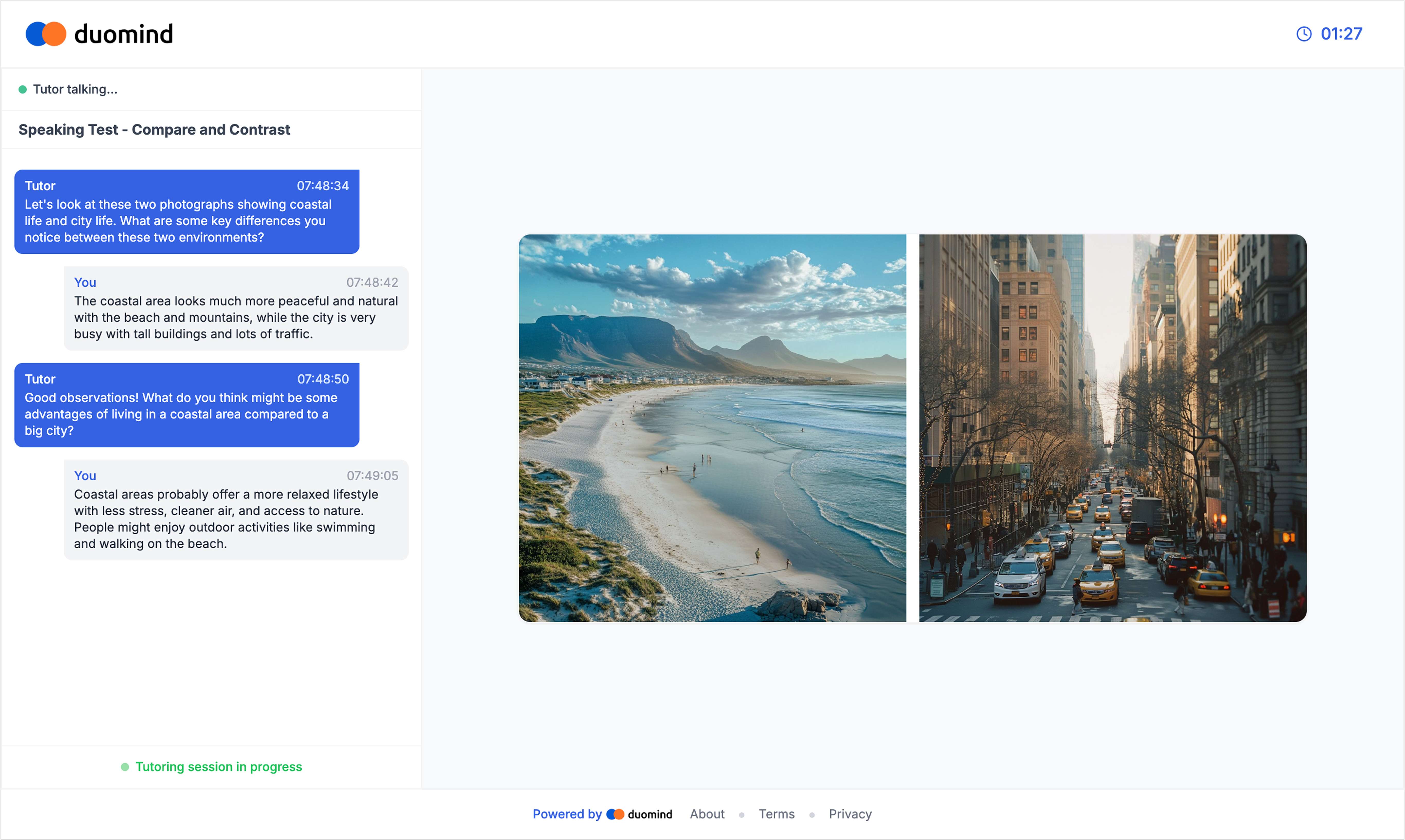Duomind conversational AI interface